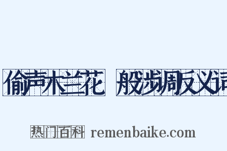 偷声木兰花·般涉调反义词是什么意思的图片